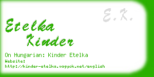 etelka kinder business card